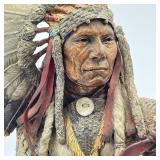 C.A. PARDELL INDIAN CHIEF BRONZE STATUE