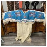 LARGE LAKOTA SIOUX BEADED BUCKSKIN DRESS