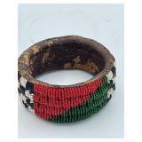 NATIVE AMERICAN BEADED CUFF BRACELET