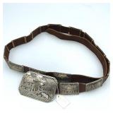 LEEANN LEE STERLING SILVER CONCHO BELT