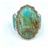 VERY LARGE OLD PAWN TURQUOISE CUFF BRACELET