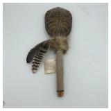 NATIVE AMERICAN TURTLE SHELL DANCE RATTLE 15"