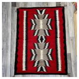 NICE RED NATIVE AMERICAN WOVEN RUG 40x30