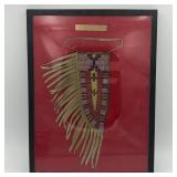 CROW BESDED KNIFE SHEATH BRAIN TANNED