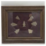 NATIVE AMERICAN ARROWHEAD DISPLAY