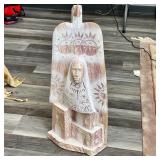 CARVED STONE STATUE 31 TALL