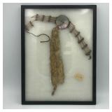 NATIVE AMERICAN ABALONE & FUR NECKLACE