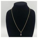 14k GOLD NECKLACE w/  TAHITIAN PEARL
