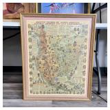 NATIVE TRIBES MAP 26x32