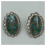 STERLING SILVER TURQUOISE EARRINGS