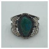 STERLING W/ TURQUOISE CUFF BRACELET