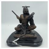 CM RUSSELL NATIVE AMERICAN STATUE 10.5"