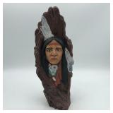 NATIVE AMERICAN HAND PAINTED STATUE TERESA LEWIS