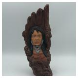 NATIVE AMERICAN HAND PAINTED STATUE TERESA LEWIS