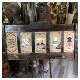 NATIVE AMERICAN SANDPAINTING w/ HORNS 44"x18.5"