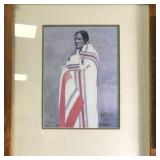 NATIVE AMERICAN PRINT 23"x26.5"