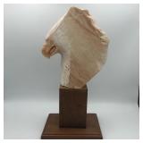 STONE CARVED EAGLE ON BASE BY CAVALIER