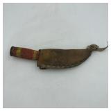 NATIVE AMERICAN KNIFE & SHEATH 6"