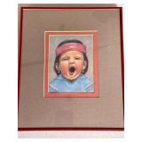 YAWNING CHILD PRINT