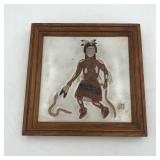 GILA HOPI WHITE BEAR TILE 6.5"x6.5"