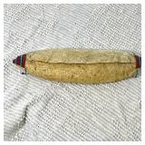 BEADED BLADDER POUCH FILLED WITH QUILLS 12 INCHES