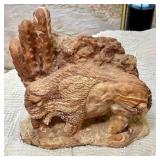 STONE CARVI OF BUFFALO 10x12 INCHES
