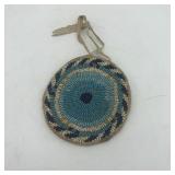 SIOUX BEADED PAYOTA BAG 4" DIAMETER