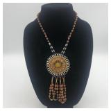 NATIVE AMERICAN BEADED NECKLACE 13"