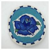 ALFREDA WATERHOUSE SHOSHONE BEADED BELT BUCKLE 6"