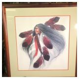 NATIVE AMERICAN PRINT 26"x26"