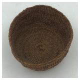 HAND WOVEN BASKET 5" DIAMETER