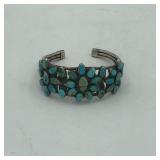 STERLING SILVER TURQUOISE CUFF BRACELET