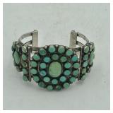 STERLING SILVER TURQUOISE CUFF BRACELET