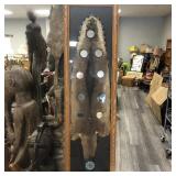 BEADED BEAVER FUR w/ MIRRORS 14.5"x50.5"