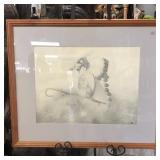 NATIVE AMERICAN PICTURE BY RUDY LA ROSE 31"x26"