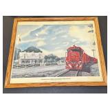 Katy Frieght Train Painting by Howard Fogg