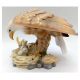 Porcelain Eagle w/ Eaglets in Nest