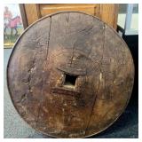 Antique Wooden Wagon Wheel w/metal Ring 26"