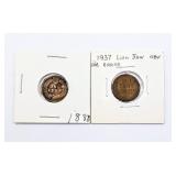 1937 Lion Jaw obv Die Error Coin & 1888 Cent Coin