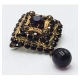 Antique Gold Tone Ladies Blouse Pin