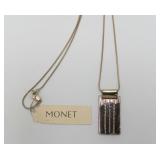 Silver & Gold Tone Monet Necklace