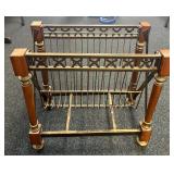 Metal Magazine Fireplace Organizer Rack