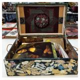 Storage Box With Quilt Pattern/ Sewing Materials