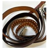 Group Of Menï¿½s Belts & 7 Glasses