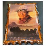 23ï¿½ John Wayne Lacquer Wood Plaque