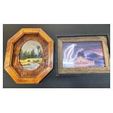 Glass Picture Mirror & Eagle Picture