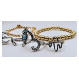 Gold Tone Fashion Bracelets & Rings