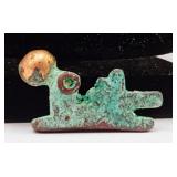 Pre-Columbian Copper Bird w/Ball