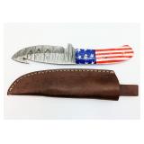 USA Striped Handmade Damascus Steel Knife