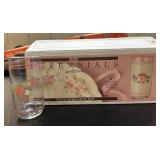 10 Pc Tea Rose Pfaltzgraff Glass Set